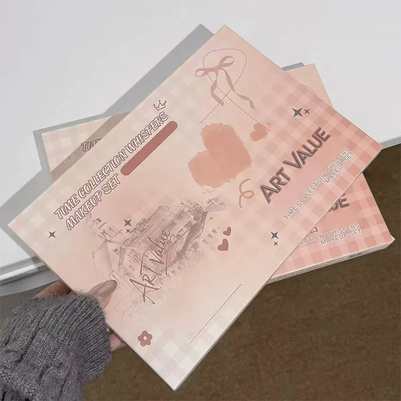 14 Pieces Makeup Gift Box Butterfly Bow Heart Lipstick Powder Blush Eyeshadow Makeup Gift Box Set And Necklace Christmas Gifts