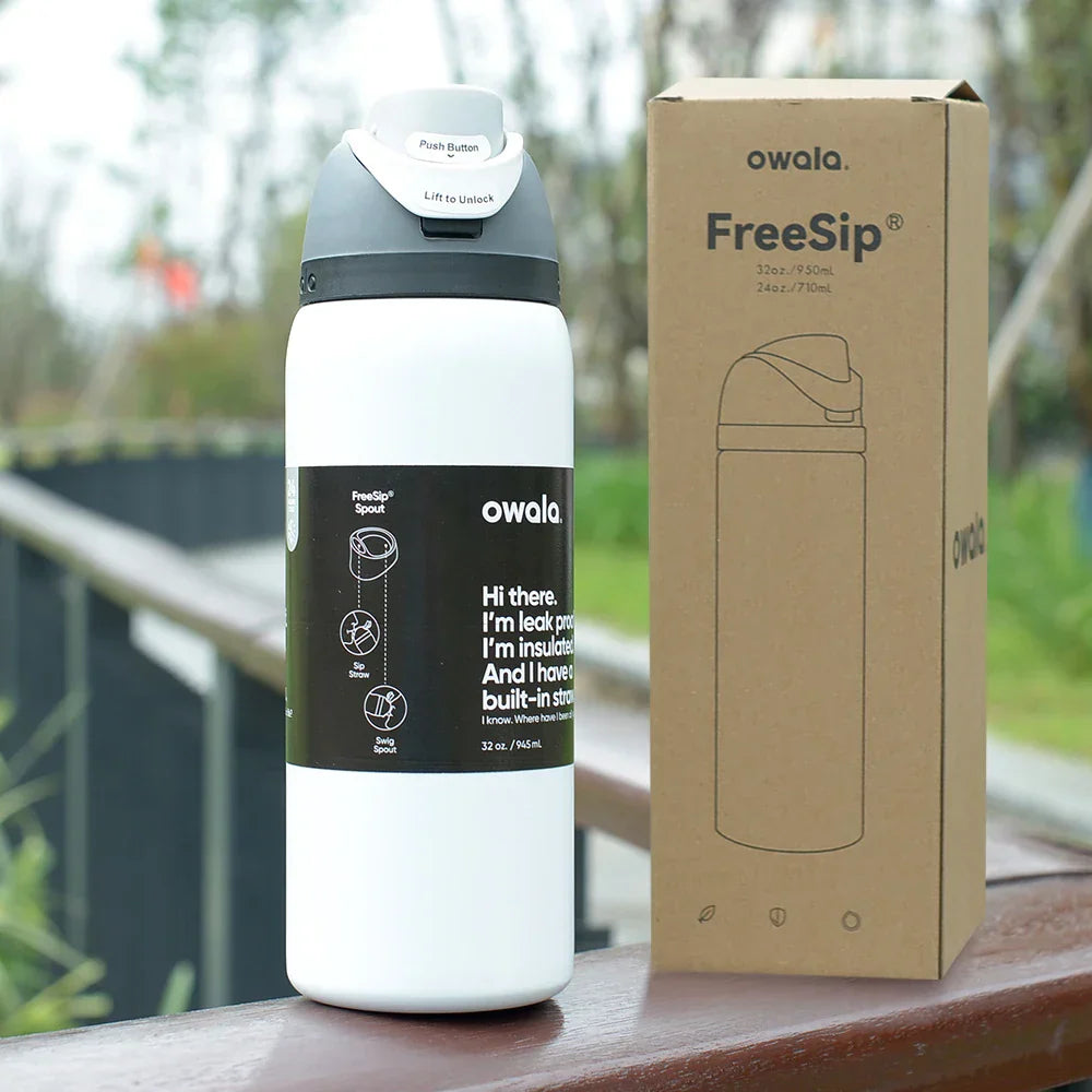 Owala FreeSip Black Panther Bottle