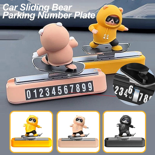 Skateboard Bear Car Dashboard Decoration