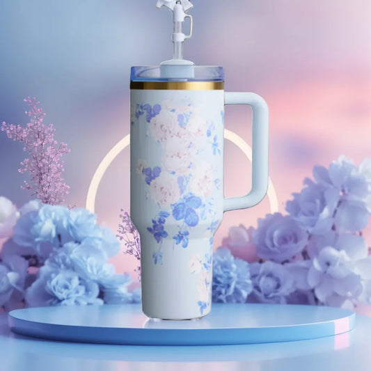 Spring Stanley Style Floral Tumbler