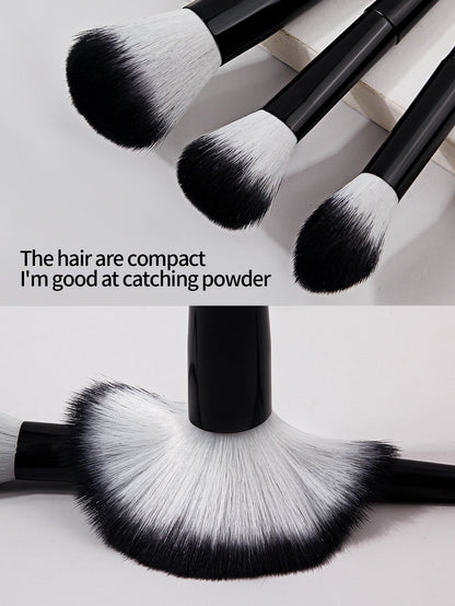 20pcs Makeup Brushe set Premium Synthetic Powder Foundation brush +Sparkling storage bucket and 6 makeup sponge powder puffs