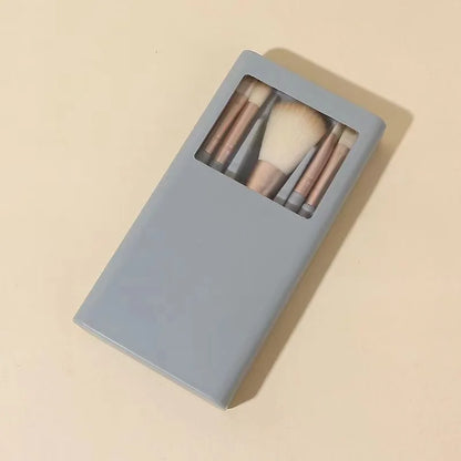 5pcs Mini Complete Function Cosmetic Brushes Kit ，Easy-taken Travel Makeup Brush Set, Two styles to choose from (with mirror)