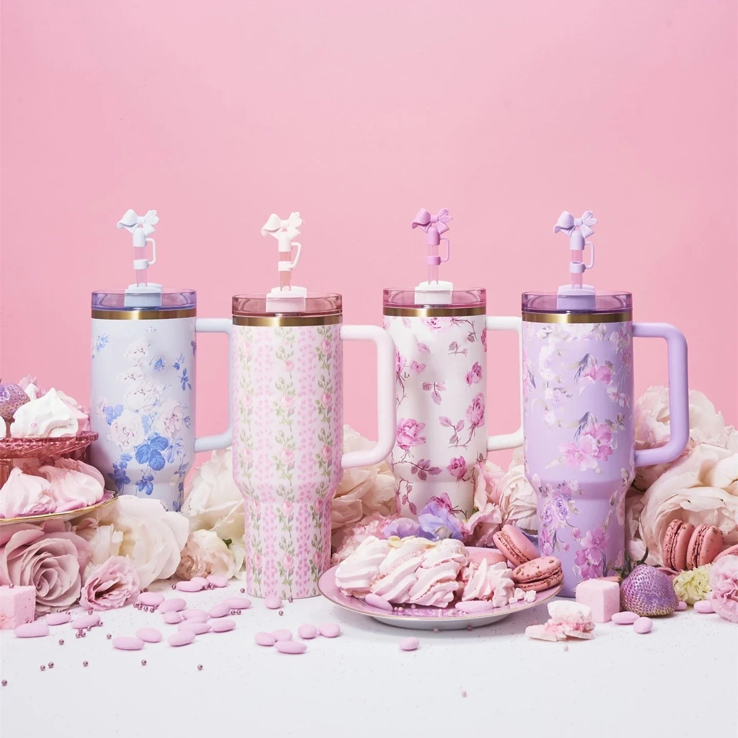 Spring Stanley Style Floral Tumbler