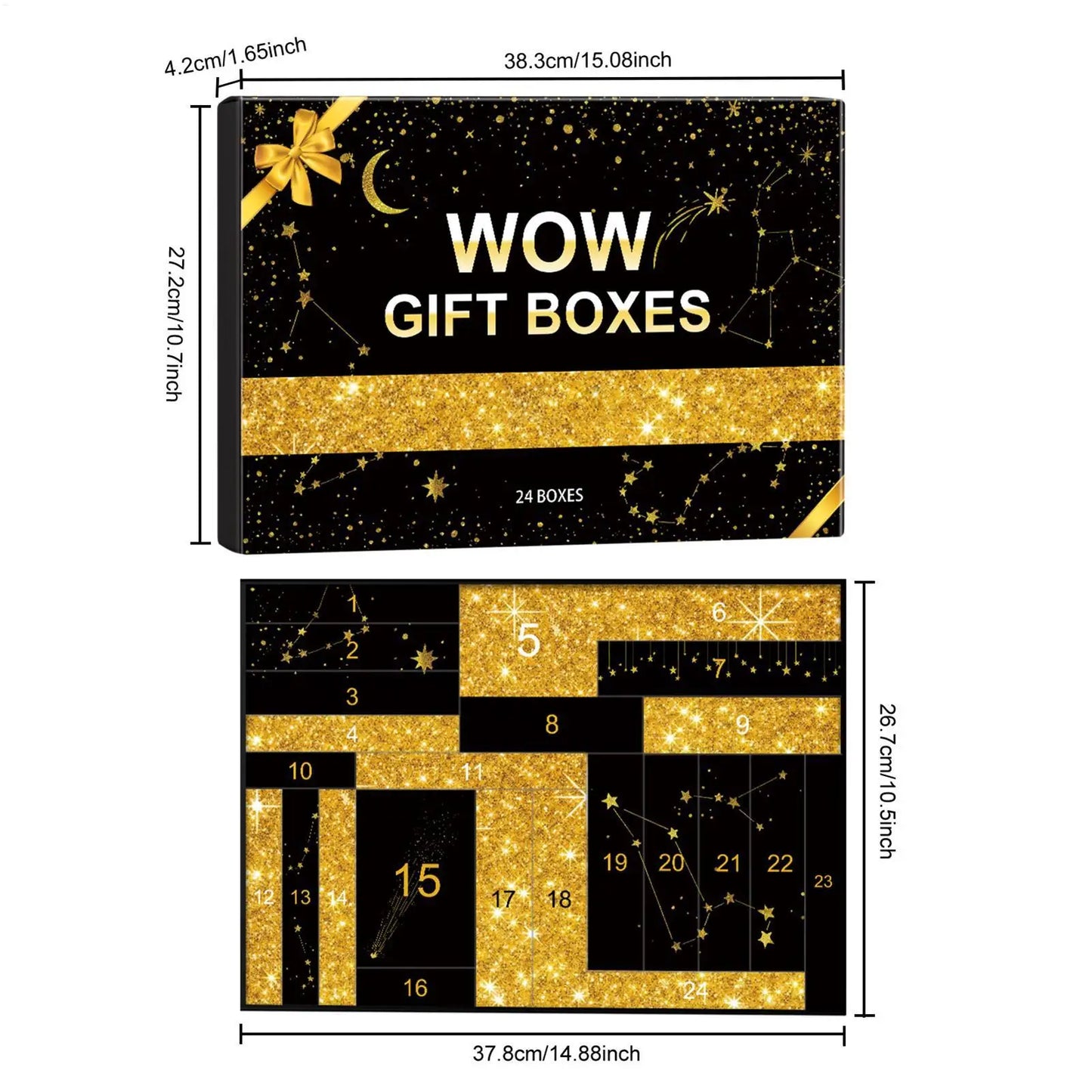 24 Days Beauty Advent Calendar Makeup Set Christmas Countdown Calendar Make up Calendar Lipstick Eye Shadow Cosmetic