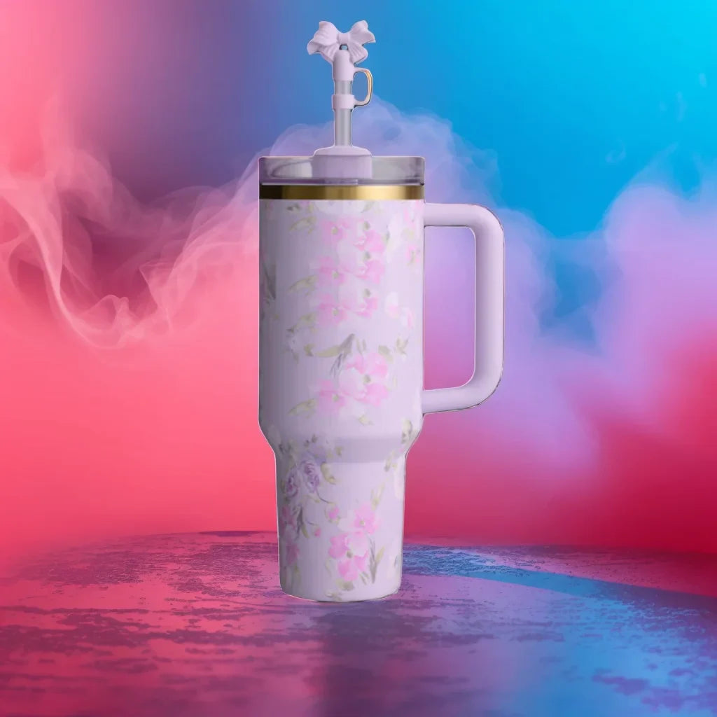 Spring Stanley Style Floral Tumbler