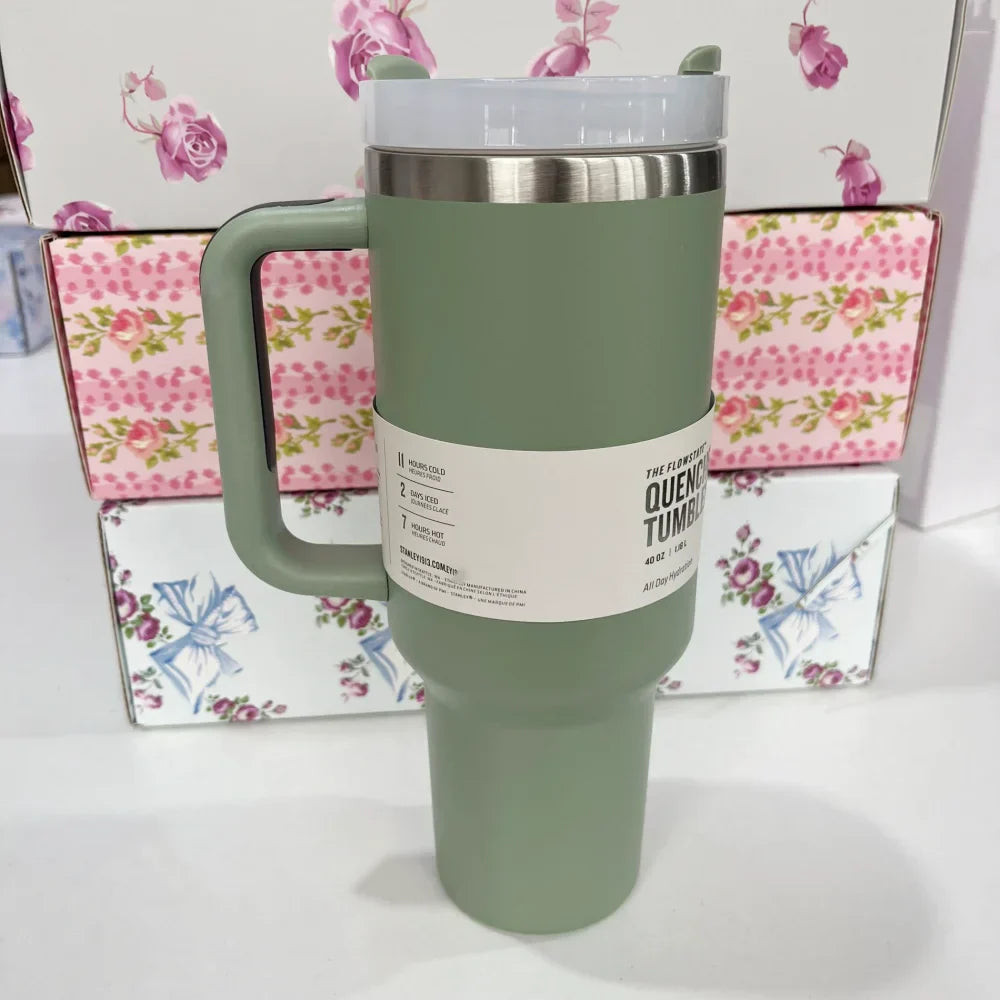 Stanley Style Flat Bottom Tumbler