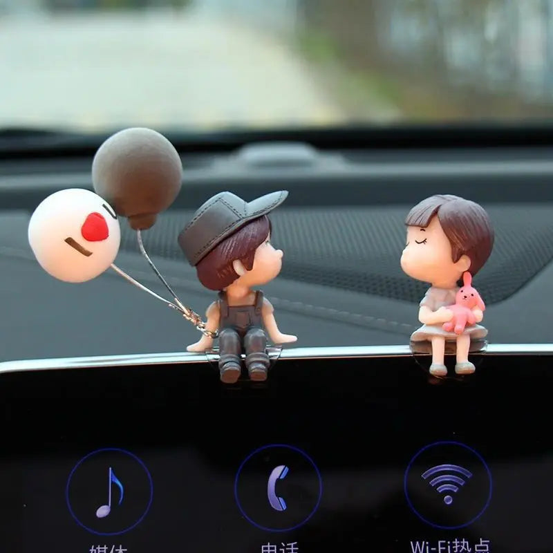 Cute Cartoon Couples Car Ornament