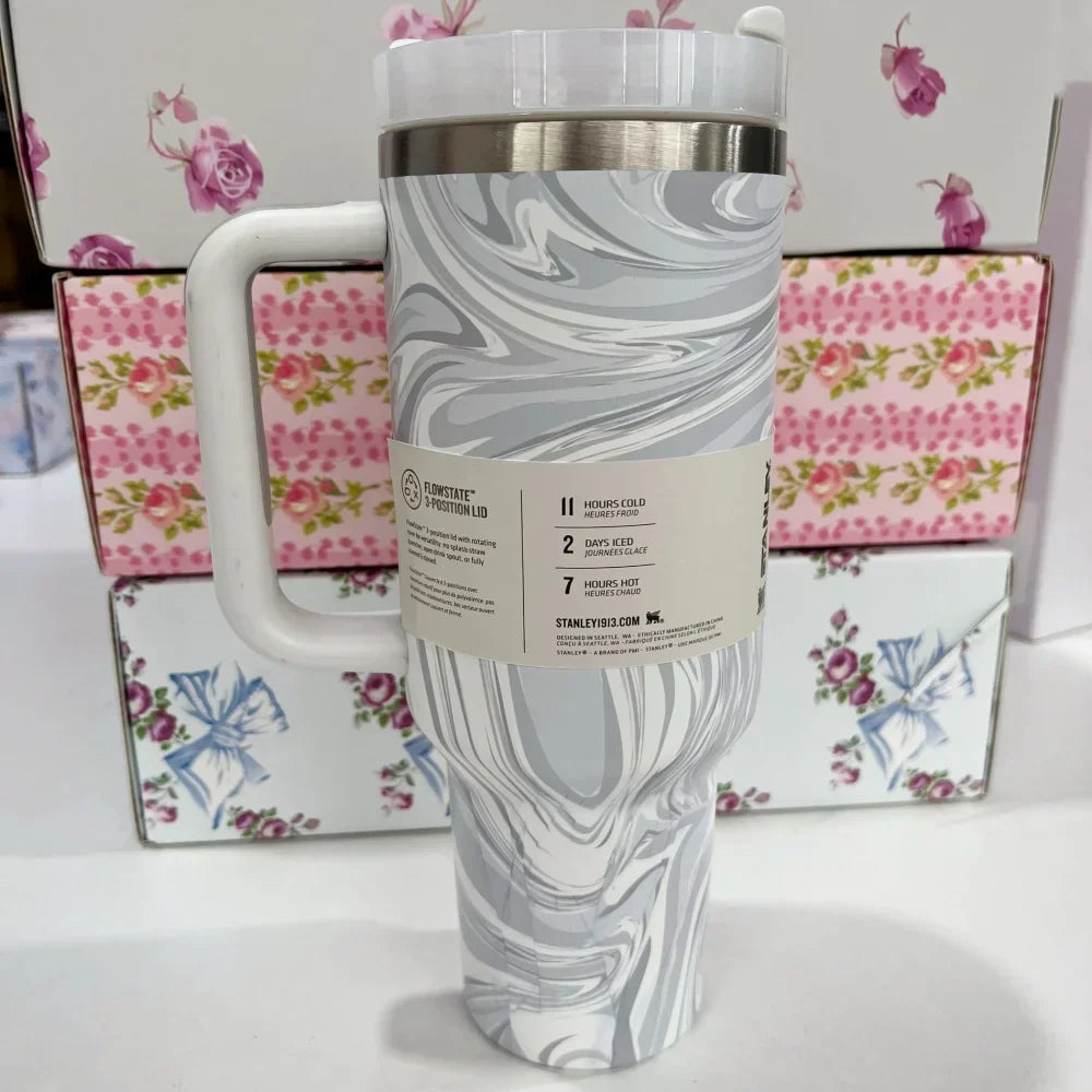 Stanley Style Flat Bottom Tumbler