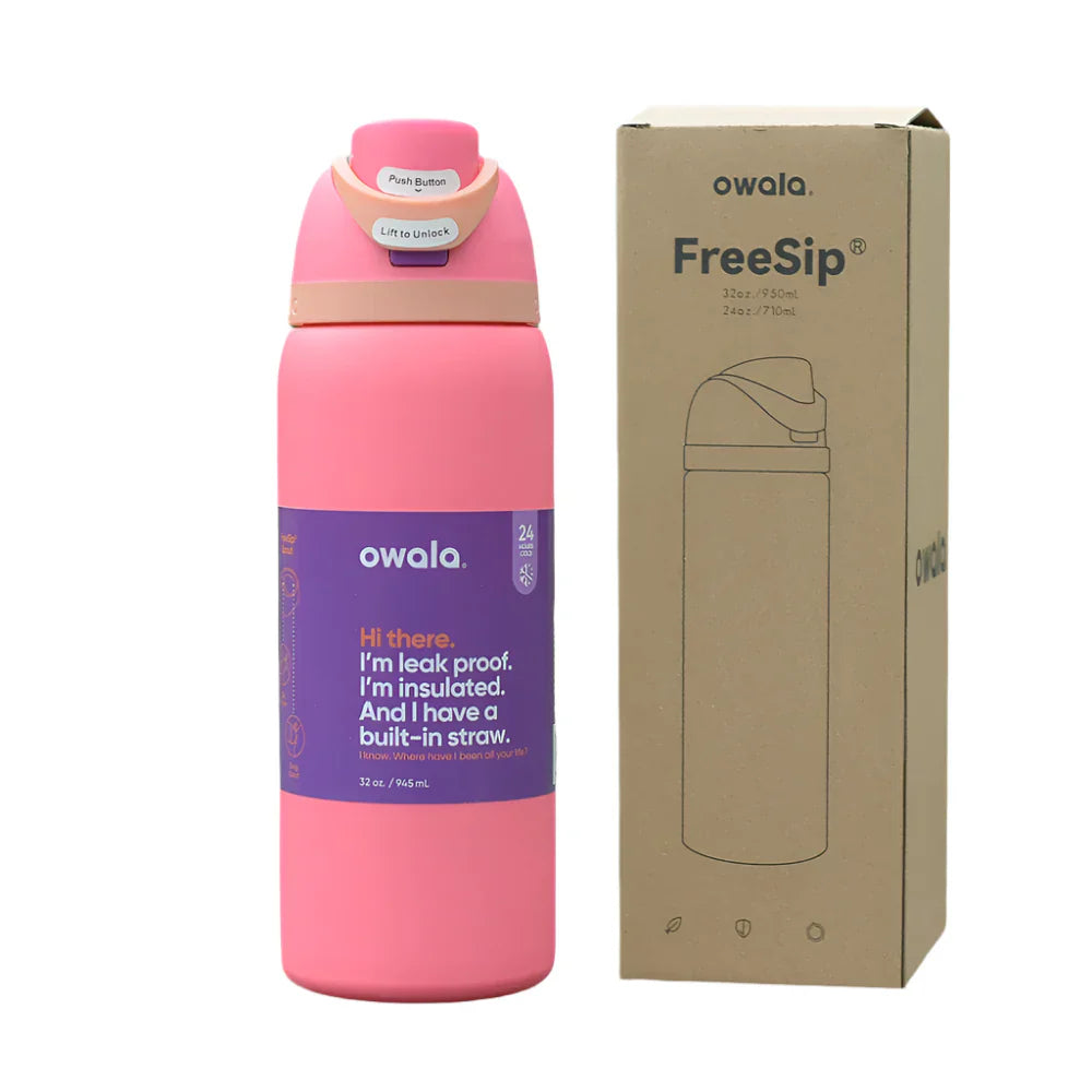 Owala FreeSip Blue Bow Tie Bottle