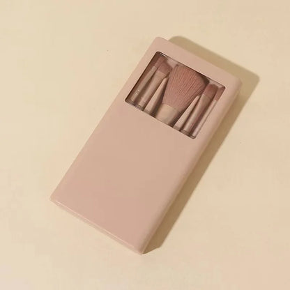 5pcs Mini Complete Function Cosmetic Brushes Kit ，Easy-taken Travel Makeup Brush Set, Two styles to choose from (with mirror)
