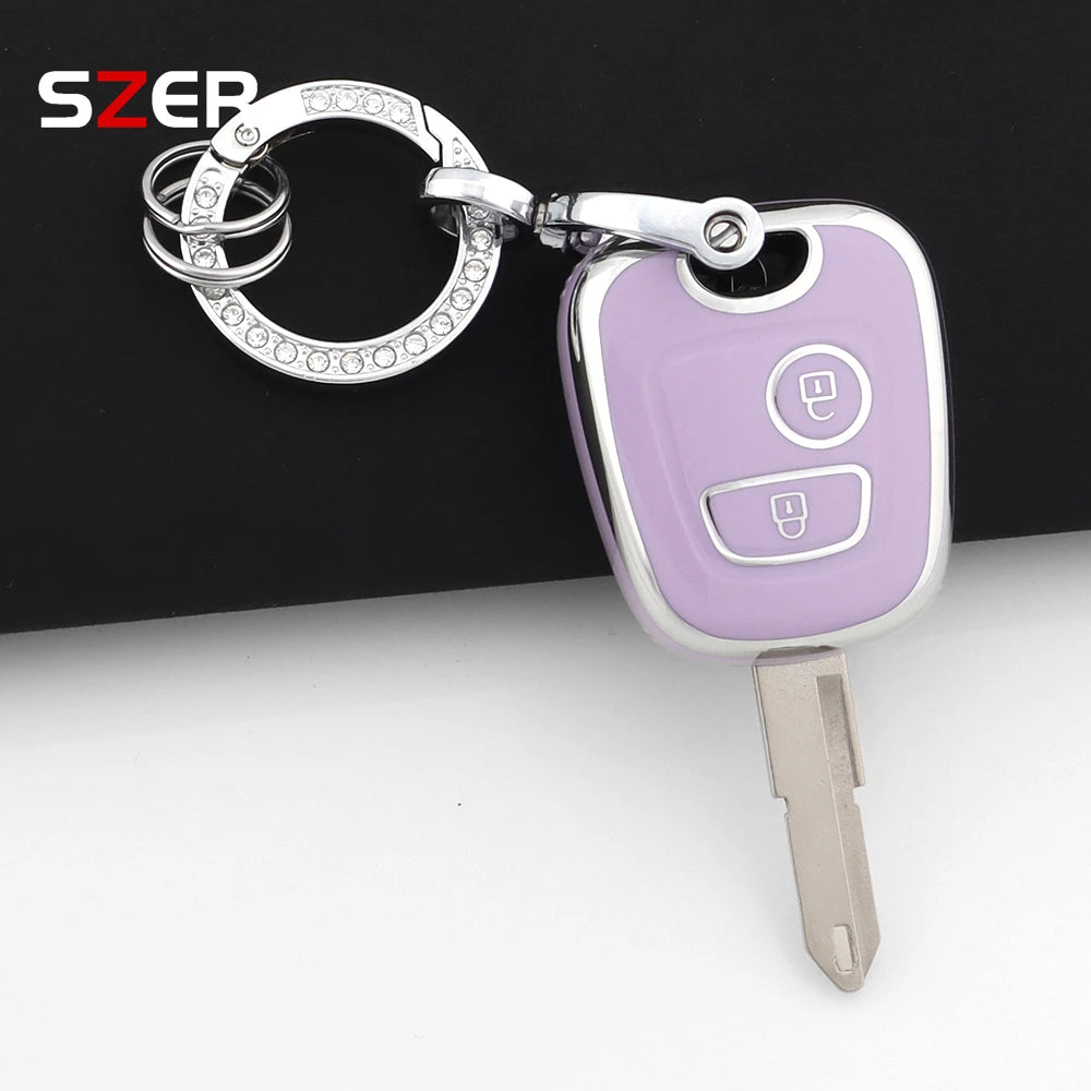 Pink TPU Car Key Cover
