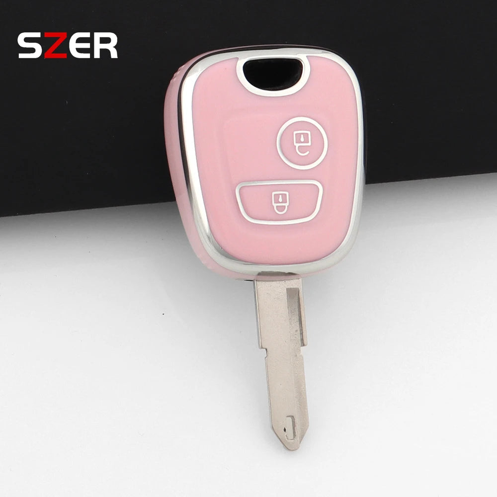 Pink TPU Car Key Cover