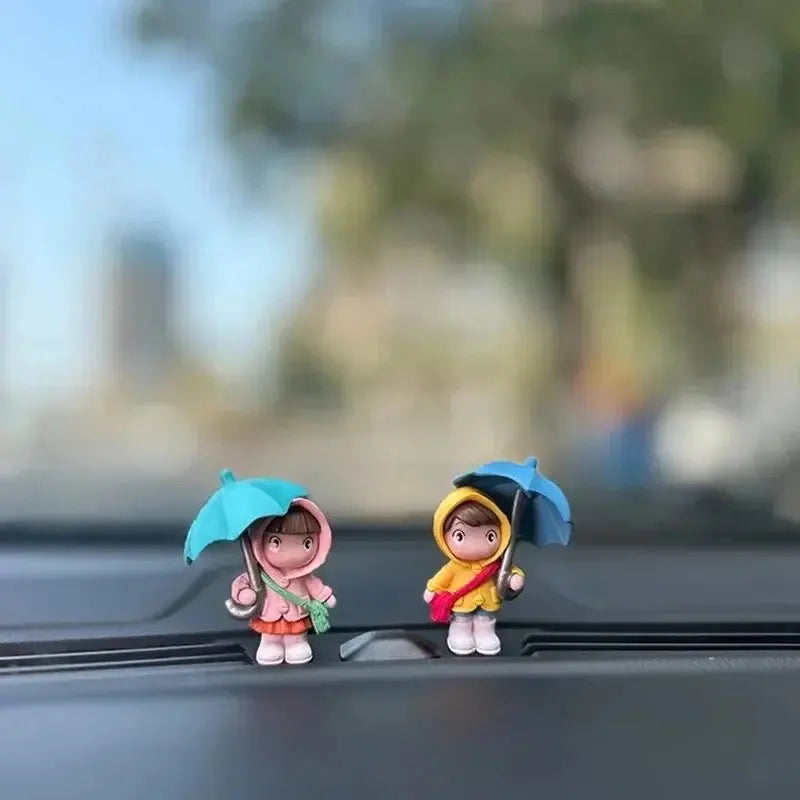 Cute Umbrella Couple Car Ornaments