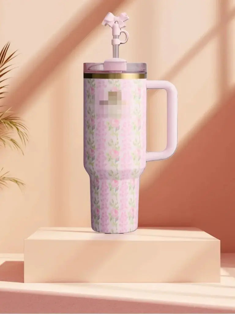 Spring Stanley Style Floral Tumbler