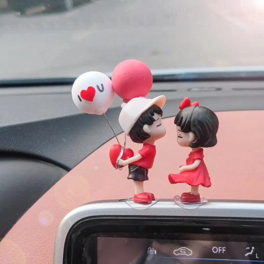 Cute Cartoon Couple Car Ornaments