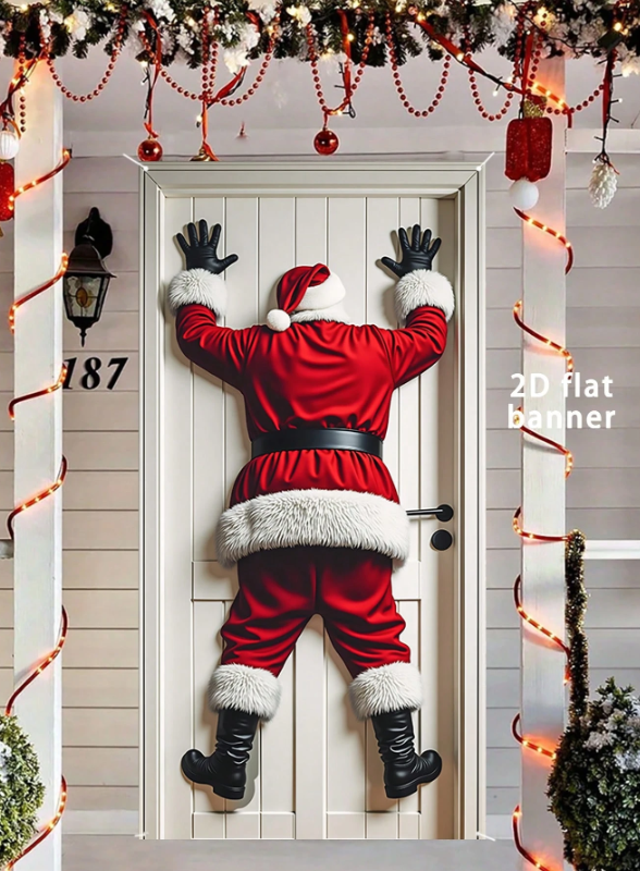 Merry Christmas Santa Door Banner