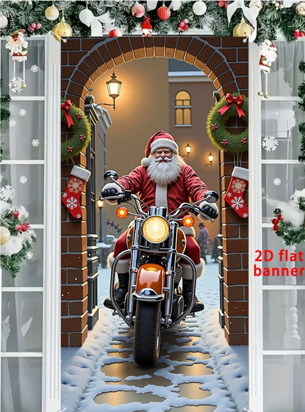 Merry Christmas Santa Door Banner