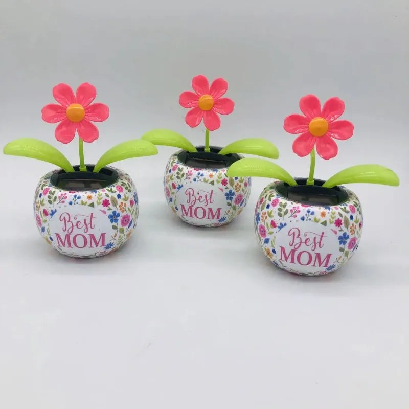 Solar Swing Flower Car Ornament