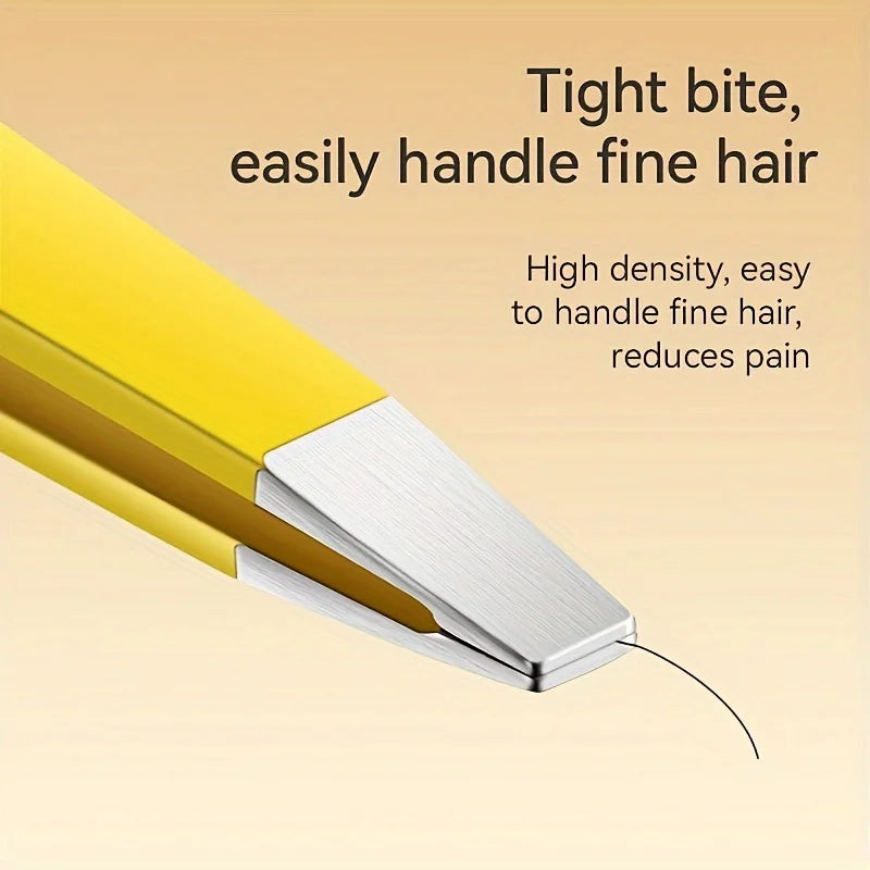 4pcs Stainless Steel Eyebrow Tweezers Precision Slanted Tip for Fine Hair Removal Eyebrow Grooming & Makeup Christmas Gift