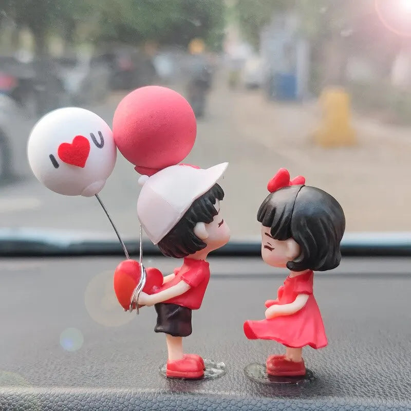Cute Cartoon Couple Car Ornaments