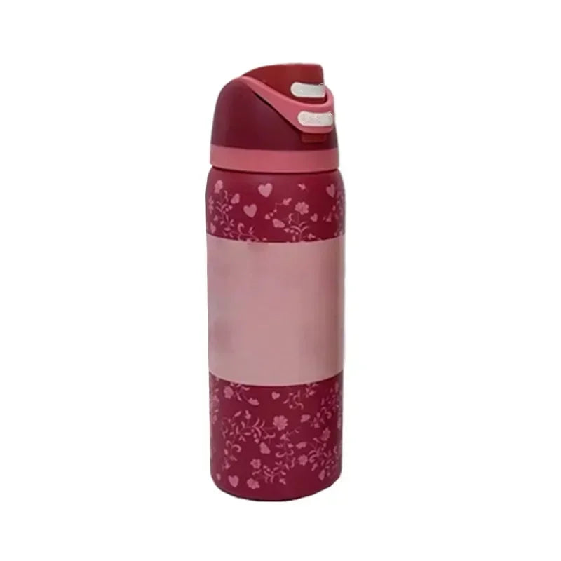 Owala BPA-Free insulated Straw Water Bottle - Bow Pink