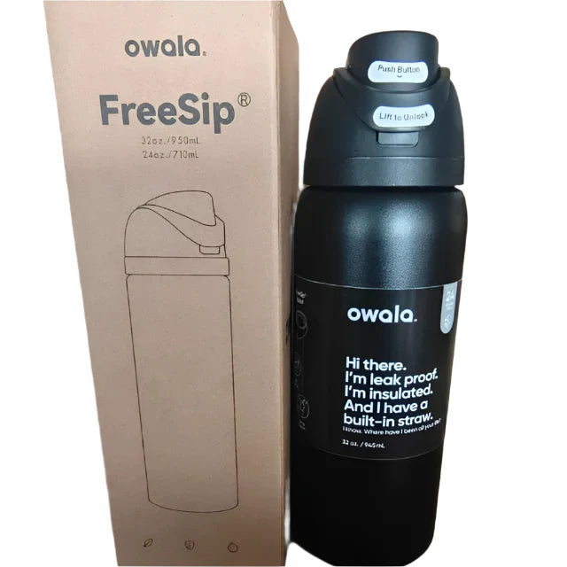 Owala FreeSip Black and White
