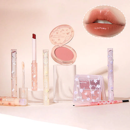 Hivi Flower makeup set Gift box Velvet lip glaze lipstick 8-piece holiday gift for girlfriend's wife