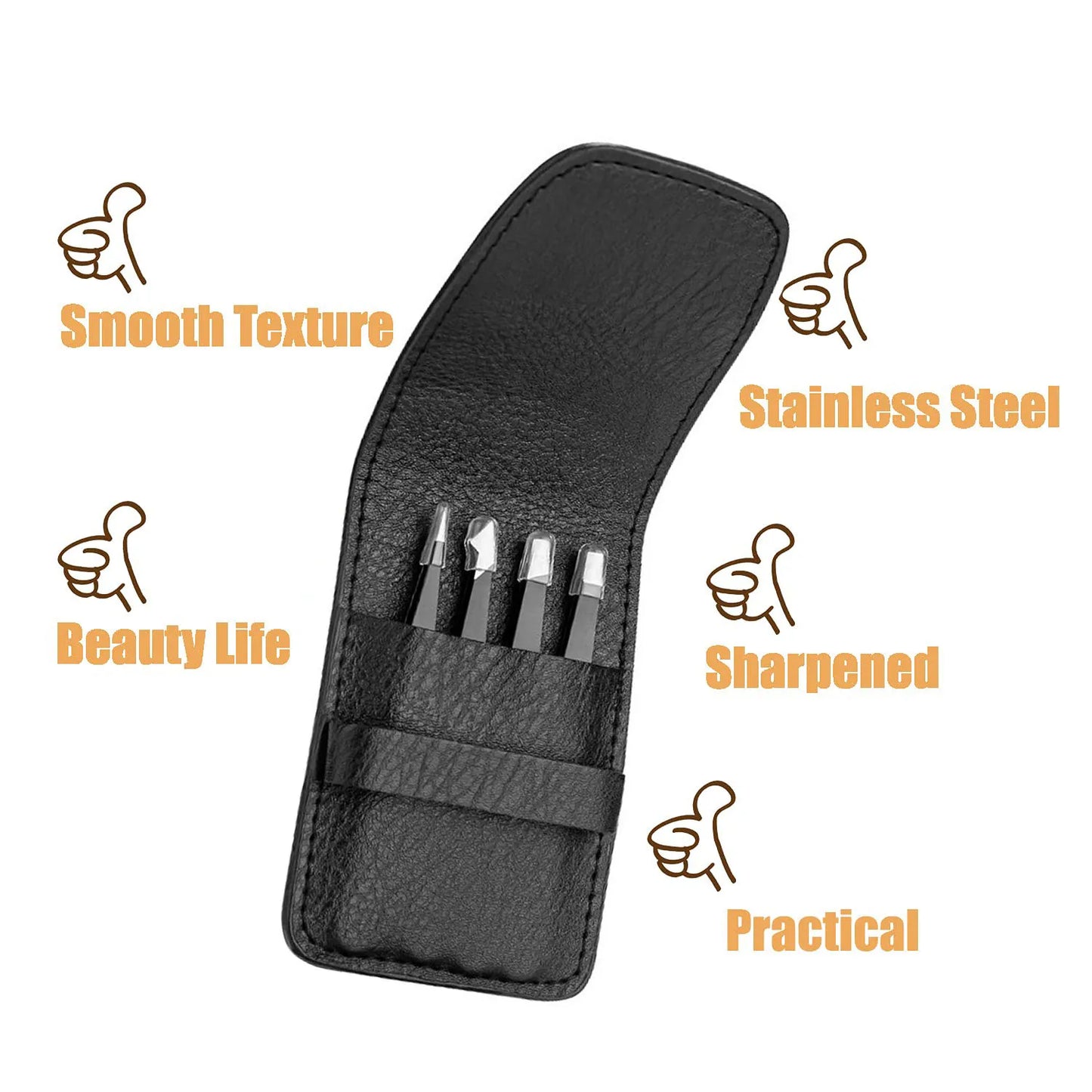 Tweezers Set with Travel Case, Great Precision Upgrade Professional Anti-rust Alloy Tweezers for Women & Men