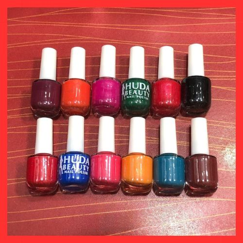 Huda Beauty Nude Nail Polish Set (6 Pcs Random Colors) With Free Nail Polish Remover