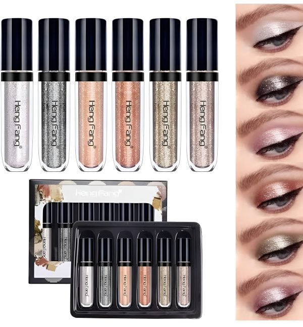 6 Colors Mocallure Flare Glitter Liquid Eyeshadow Set